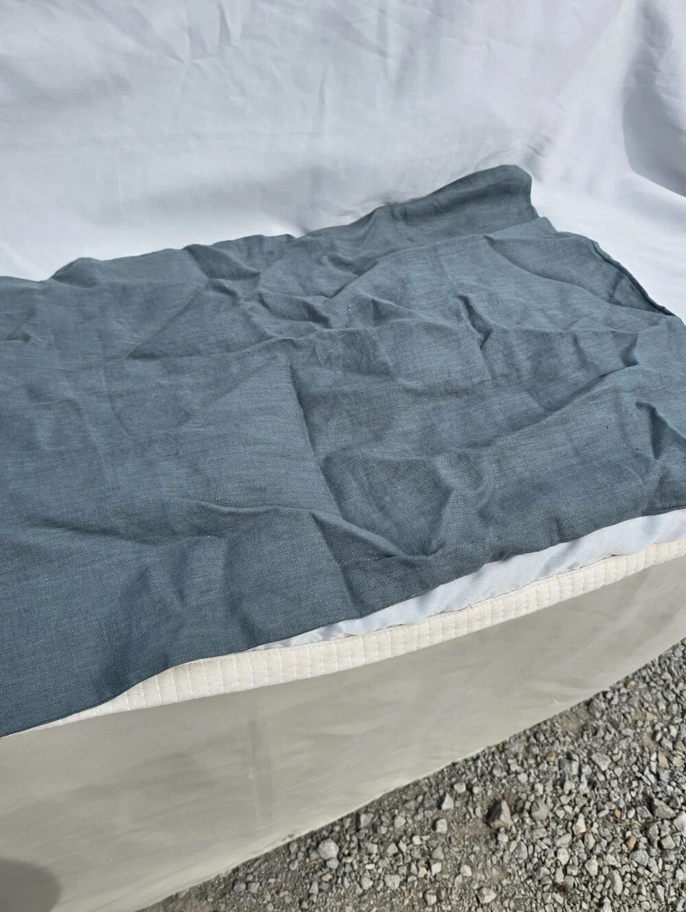 New Quince European 100% Linen Duvet Cover & SHAM SET Ocean Full Queen